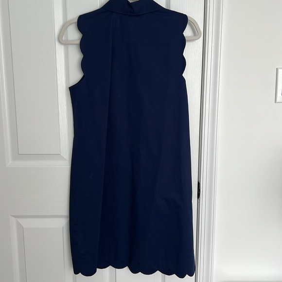 Vineyard Vines Navy Sleeveless Scalloped Dress - Picture 2 of 3